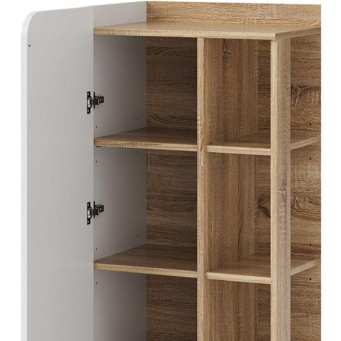 Середня шафа Vicco Karen, дуб сонома/білий, 50x128 см, з дверцятами та відкритими полицями