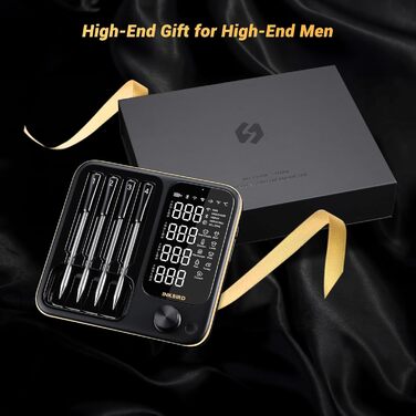 Бездротовий термометр Inkbird INT-14-BW для приготування на грилі, духовці, мангалі та фритюрниці, з Wi-Fi та Bluetooth