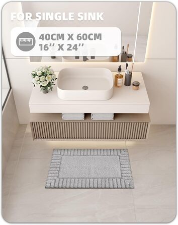 Килимок для ванної Color&Geometry 40x60 см, протиковзкий, мікрофібра, світло-сірий, для ванної кімнати, душу, ванни, пральні, машинне прання