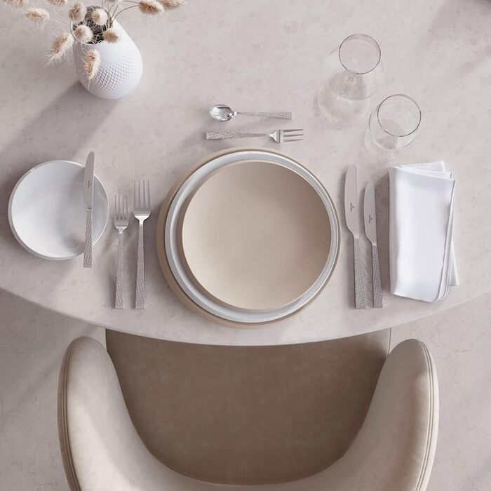 Сервіз столовий Villeroy & Boch NewMoon бежевий, 12 предметів, порцеляна преміум, тарілки 27 см та 24 см для 6 осіб