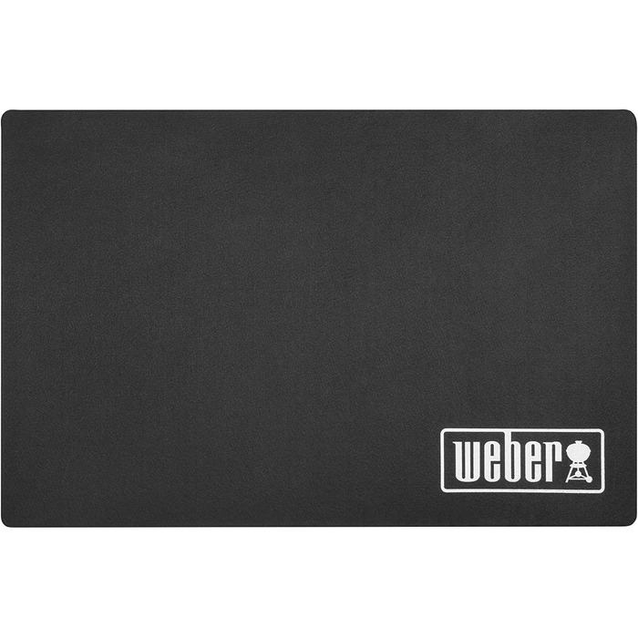 Килимок для гриля Weber 120x80 см чорний — захист тераси і балкона від жиру, жаростійкий, антибактеріальний, для всіх грилів