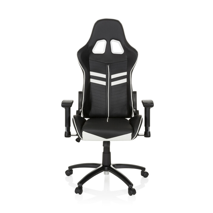 Ігрове крісло / Офісне крісло LEAGUE PRO Штучна шкіра Чорний / Білий HJH OFFICE