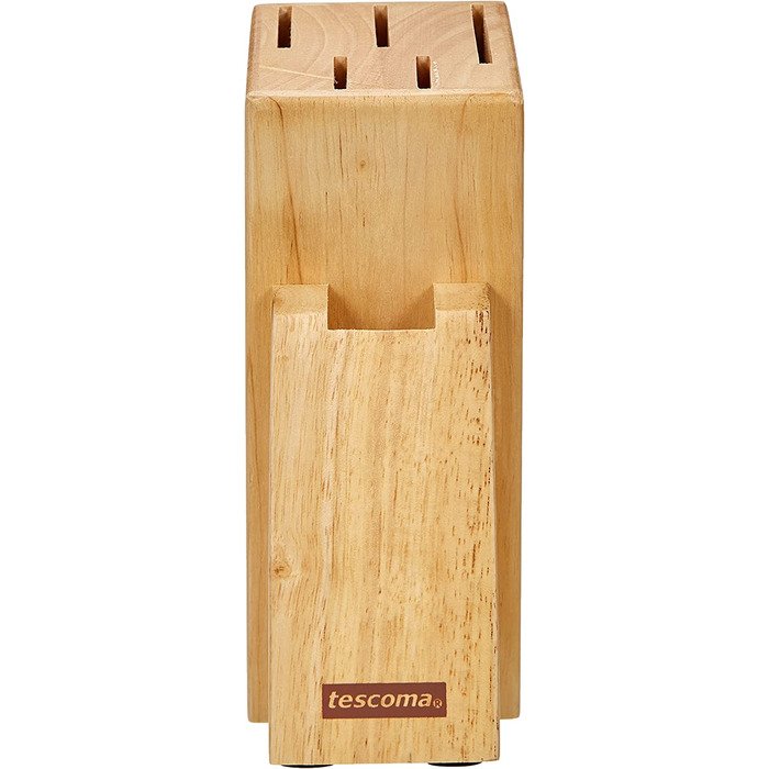 Блок для ножів і ножиць Tescoma, дерев'яний, бежевий, 16x8x21 см