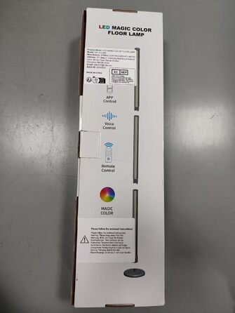 DeeprBling LED торшер для вітальні, диммований RGB світильник, керування пультом і додатком, 16 млн кольорів, музичні режими, таймер, EU-адаптер