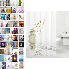 Душова завіса Sanilo Balance 180x200 см, водонепроникна, антигрибкова, з 12 кільцями, високоякісна