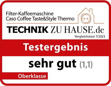 Кавоварка Caso Coffee Taste and Style, термос, 1,2 л, постійний фільтр, оптимальна температура заварювання 92-96°C, крапельний стоп, оптимізована голівка для заварювання, ізотермічний глечик, нержавіюча сталь, чорна, 10 чашок