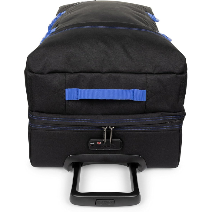 Валіза Eastpak Tranverz M 78L на колесах (67 x 35,5 x 30 см), легкий дорожній кофер з 2 відділеннями, телескопічною ручкою та TSA-замком, колір Contrast Black Blue