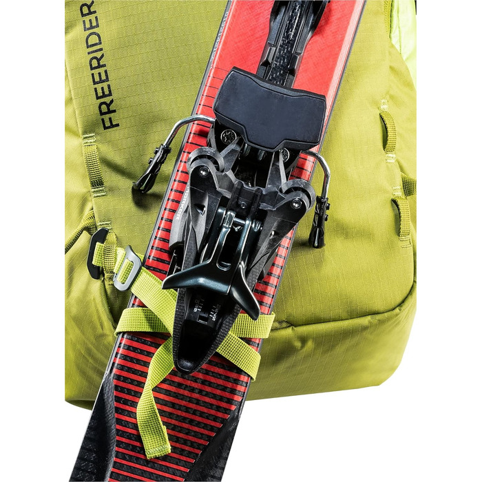 Жіночий туристичний рюкзак Deuter Freerider Pro 32+10 л, для лижних турів, зелено-жовтий