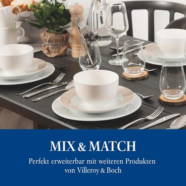 Набір столового посуду vivo by Villeroy & Boch Basic White, 12 предметів, білий, порцеляна, для 6 осіб, тарілки, супові та обідні, підходить для посудомийної машини, преміум-якість