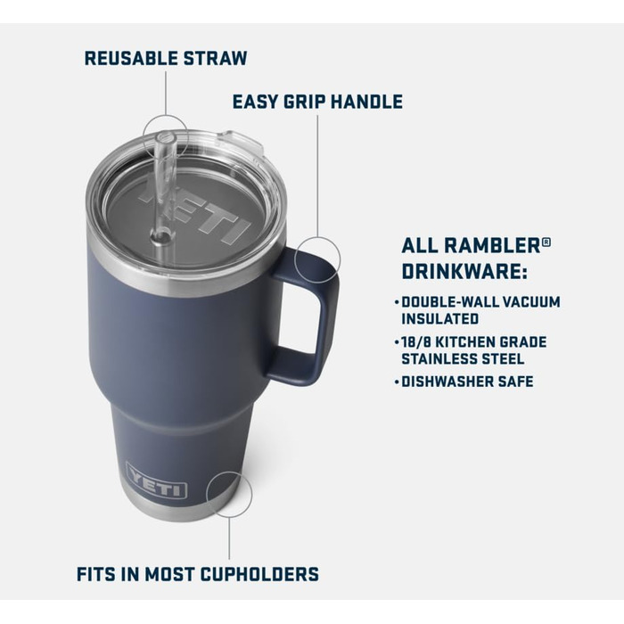 Термокружка YETI Rambler з кришкою-соломинкою, Tropical Pink, 1 л (35 oz)