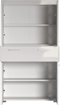 Пенал для ванної trendteam Amanda, білий глянець, 73x130x31 см
