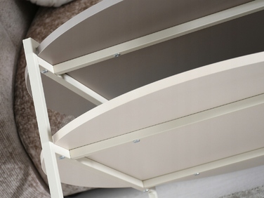 Журнальний стіл Mebel-Partner круглий, 80 x 80 x 45 см, кремовий, відтінки бежевого