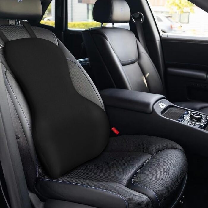 Подушка для авто Ainiv: клиновидна подушка з піни memory foam для підтримки спини, ергономічна подушка для водія, аксесуари для подорожей (чорна)
