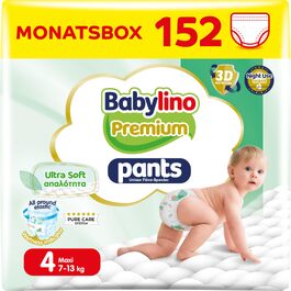 Підгузки-трусики Babylino Premium Pants розмір 8 (XXL, 20+ кг) з ультрам'яким фільтром, 104 шт.