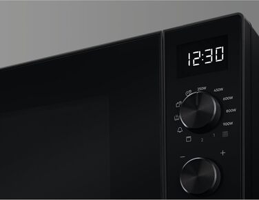 Мікрохвильова піч AEG MFB252DB з грилем та інвертором, 25 л, 900 Вт, нержавіюча сталь, чорна