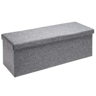 Лавка світло-сіра 115x38x38см з відкидною кришкою