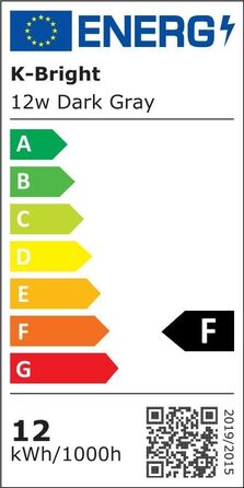 Світильник настінний LED K-Bright 12W з регульованим світловим потоком (вгору/вниз), теплий білий 3000K, водонепроникний IP65, антрацит RAL 7016 для дому та вулиці