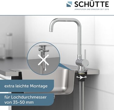 Змішувач кухонний SCHÜTTE 24550 WINDOW для мийки, поворотний 360°, хром