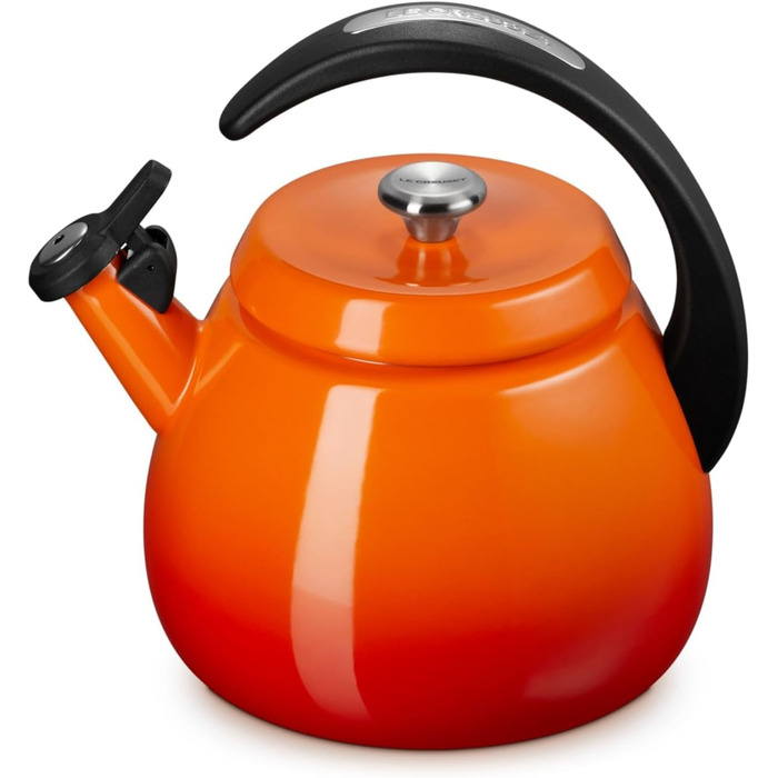 Емальований ковш Le Creuset з кришкою, 2.2 л, колір Flame (вогняний)