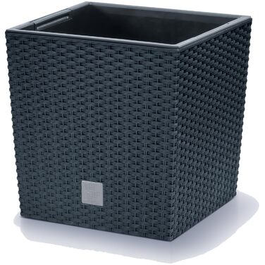 Квадратний горщик для квітів Prosperplast Rato, антрацит, 64 л, 39x39x40,5 см