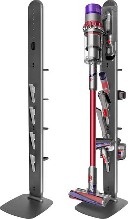 Підставка для пилососа Dyson Gen5, V16, V15, V12, V11, V10, V8, V7, V6 — металевий тримач для аксесуарів без свердління, темно-сірий