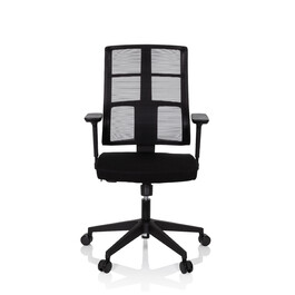 Офісне крісло / поворотне крісло SPINIO сітка / тканина чорна hjh OFFICE