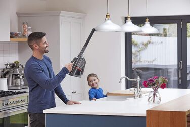 Акумуляторний ручний пилосос BLACK+DECKER Dustbuster Smart Tech 36 Вт/18 В, циклонний, 2 режими, з висувною щілинною насадкою, титан/срібло/чорний, з зарядним кабелем