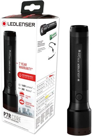 Ліхтарик Ledlenser P7R Core, 1400 лм, акумуляторний, водонепроникний, з фокусуванням, дальність 300 м, до 90 годин, магнітна зарядка