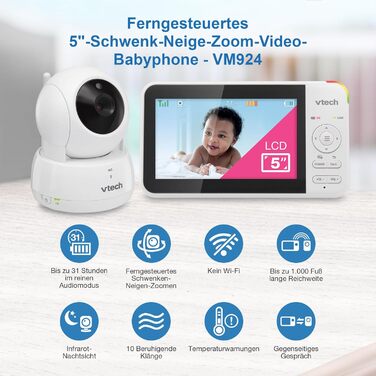 Відеоняня VTech VM924 з камерою, 5