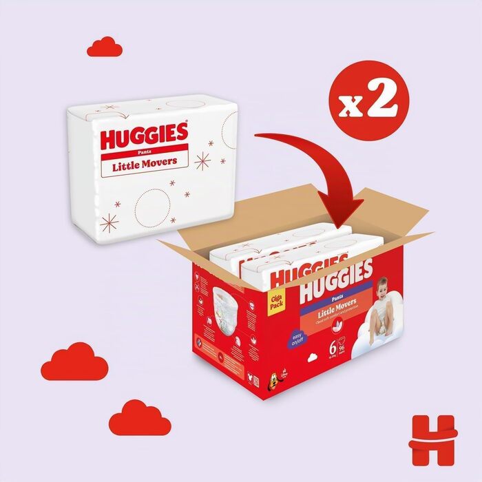 Підгузки-трусики Huggies Pants Disney, розмір 6, 96 шт. (2х48), місячний запас