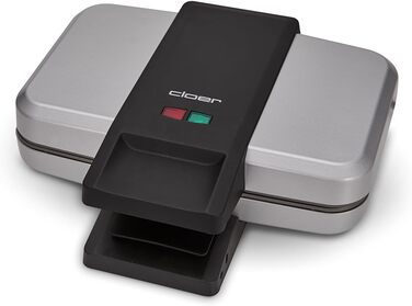 Сендвічниця Cloer 6259, 900 Вт, для 2 XXL тостів, срібляста, подвійна, для американських тостів, діагональний розріз