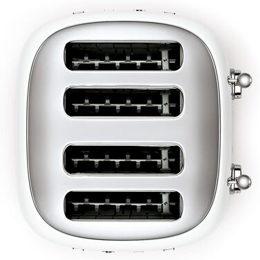 Тостер Smeg TSF03WHEU 4-секційний білий, 6 режимів, підігрів, розморожування, функція бейгл, 2000 Вт