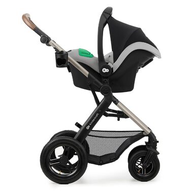 Дитяча коляска Kinderkraft MOOV2 4 в 1 з автокріслом I-SIZE, сіра (CLASSIC)