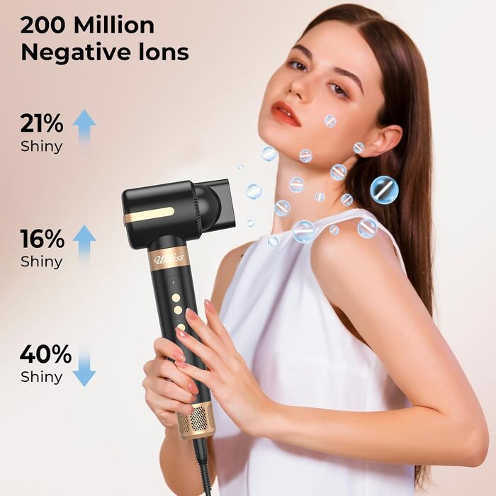 UKLISS Airstyler Pro 7 в 1: Фен-щітка з дифузором, 1400 Вт, 110000 об/хв, професійний стайлер для сушіння, завивки та випрямлення волосся (бірюзовий)
