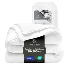 Всесезонна ковдра FAM Home 135x200 см, гіпоалергенна та придатна для прання