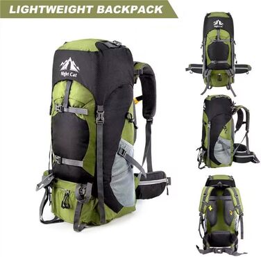 Рюкзак Night Cat 90L армійський зелений для туризму, трекінгу, кемпінгу, альпінізму, чоловічий/жіночий, дихаючий матеріал