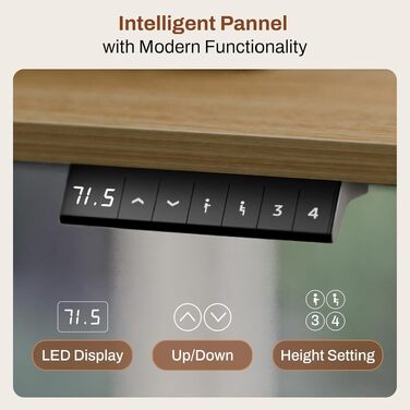 Електричний регульований стіл SANODESK 100x60 см білий з цільною стільницею та 4 пам'яті