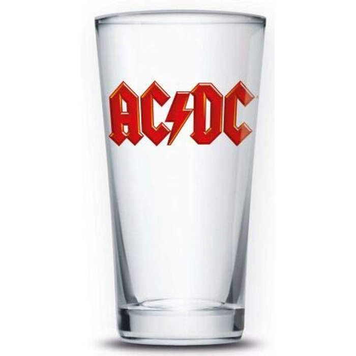 Склянка AC/DC прозора, 9х9х15 см - офіційний мерч для фанатів