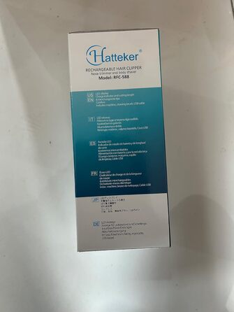Машинка для стрижки бороди та волосся Hatteker 5-в-1, водонепроникна, акумуляторна, тример для носа та тіла для чоловіків