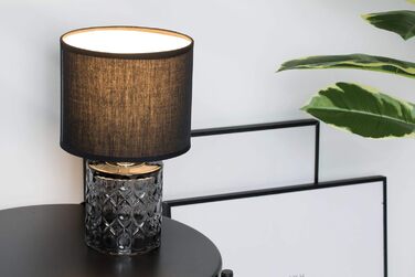 Настільна лампа Pauleen Crystal Glow 20Вт, E14, сіро-чорна, метал/пластик, без лампочки