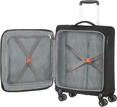Валіза American Tourister Summerfunk 55 см, 46 л, розширювана, чорна, на 4 колесах