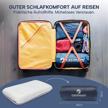Ортопедична подушка для шиї з піною Memory Foam 70x40 см для тих, хто спить на боці та на спині. Підтримка шийного відділу хребта.