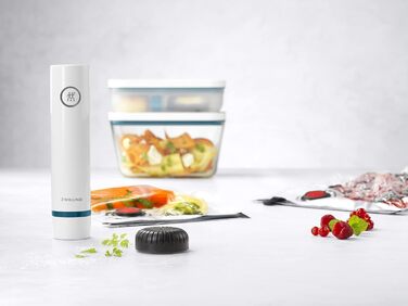 Вакуумний стартовий набір ZWILLING Fresh & Save, 8 предметів, скло, помпа, контейнери та пакети, колекція La Mer