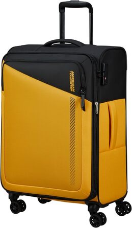 Валіза American Tourister Daring Dash Spinner M, розширювана, 67/75 л, 66.5 см, чорна/жовта