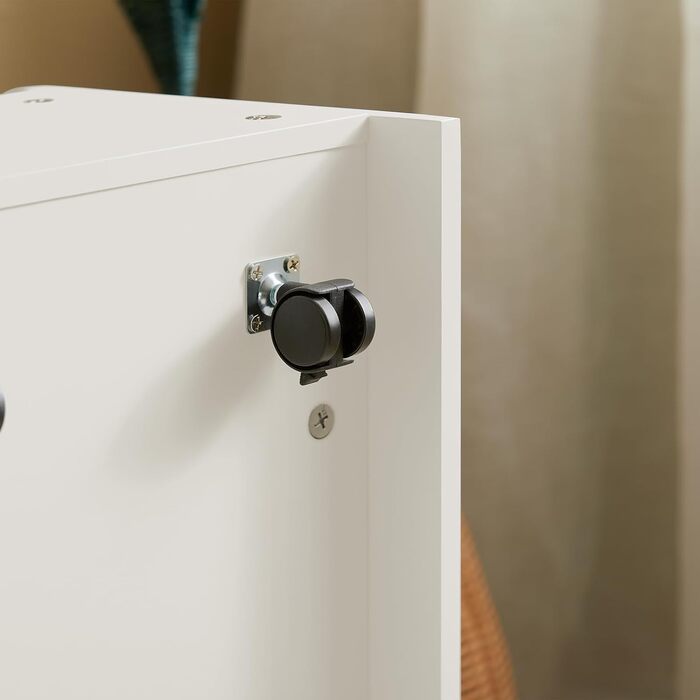 Дитяча іграшкова скриня SoBuy KMB80-W з подушкою, біла, 60x35x34 см