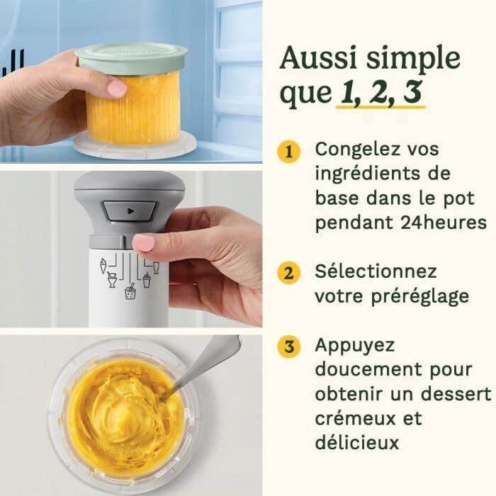 Морожениця Cuisinart FreezeEase з автоматичним охолодженням: морозиво, сорбет, заморожений йогурт - 3 режими, без попереднього заморожування, готовність за 40 хвилин, функція підтримки температури (біло-сіра)