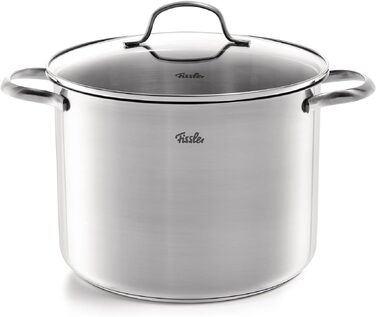 Набір каструль Fissler San Francisco з нержавіючої сталі, 5 предметів, для індукційних плит, зі скляними кришками (3 каструлі, 1 сотейник, 1 каструля з ручкою)