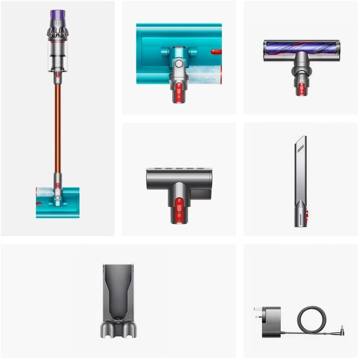 Бездротовий пилосос Dyson Cyclone V10 Submarine™ – мокрий та сухий, 150 Вт, 60 хв, для твердих та килимових підлог, з комбінованим насадкою