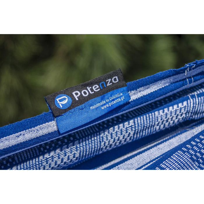 Подвійний гамак з підставкою Potenza Outdoor Pereira, 100% бавовна, 220x140 см, сірий (витримує до 160 кг), стійкий до погодних умов
