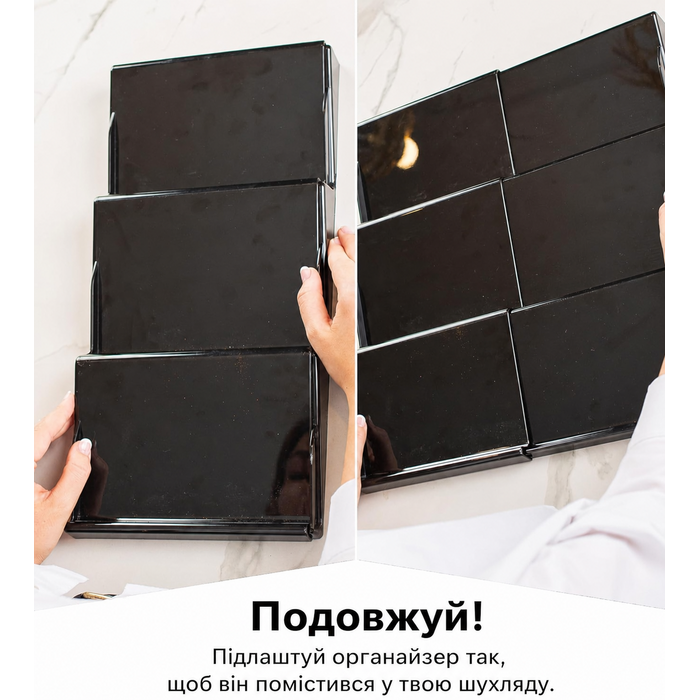 Органайзер для спецій Deco Haus з 24 скляними баночками та етикетками, висувна шухляда для спецій, набір з чорними кришками з нержавіючої сталі
